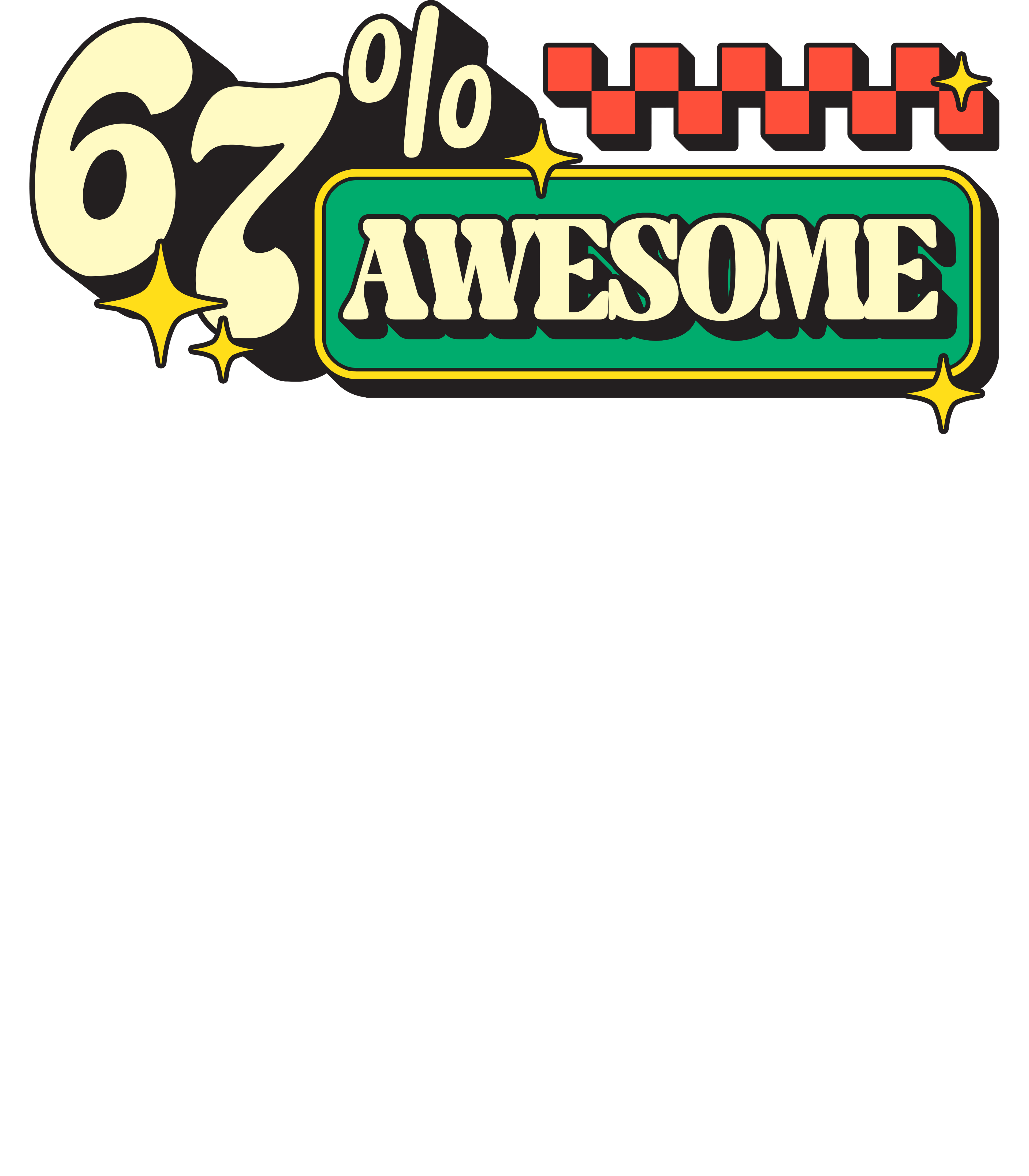 67% Awesome Retro Star Design