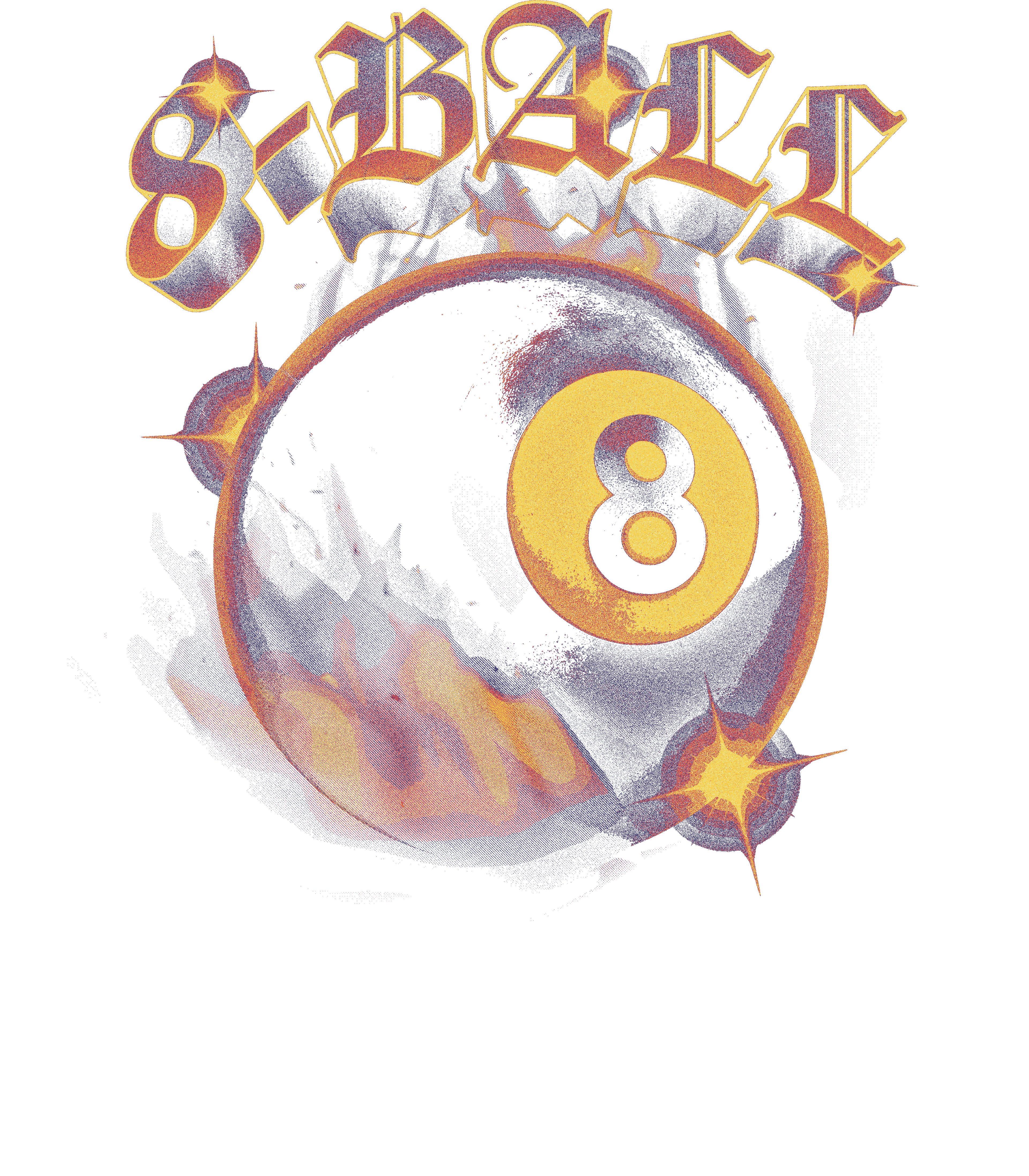 8 Ball Neon Graphic