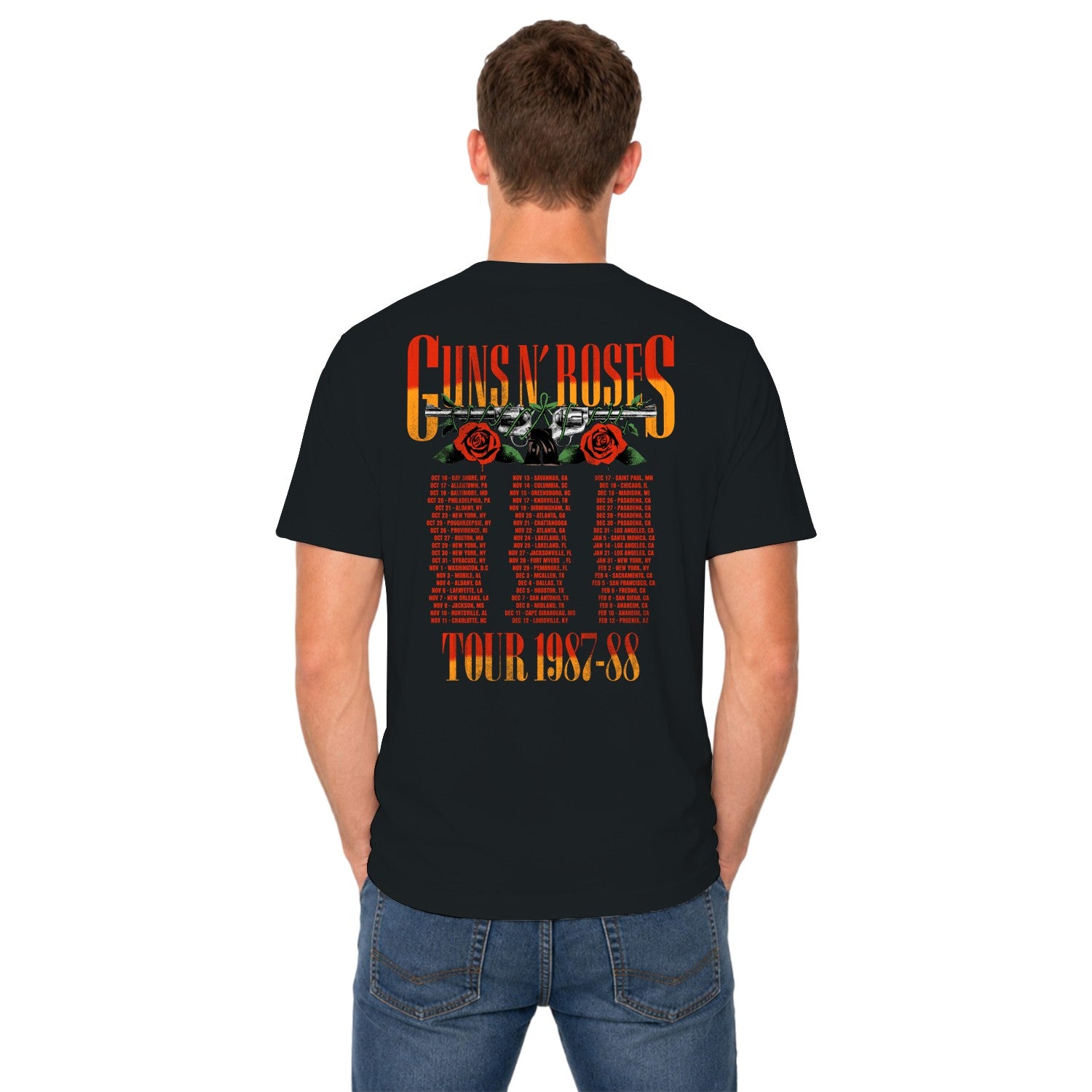 Guns N' Roses Skull Roses Men's T-shirt