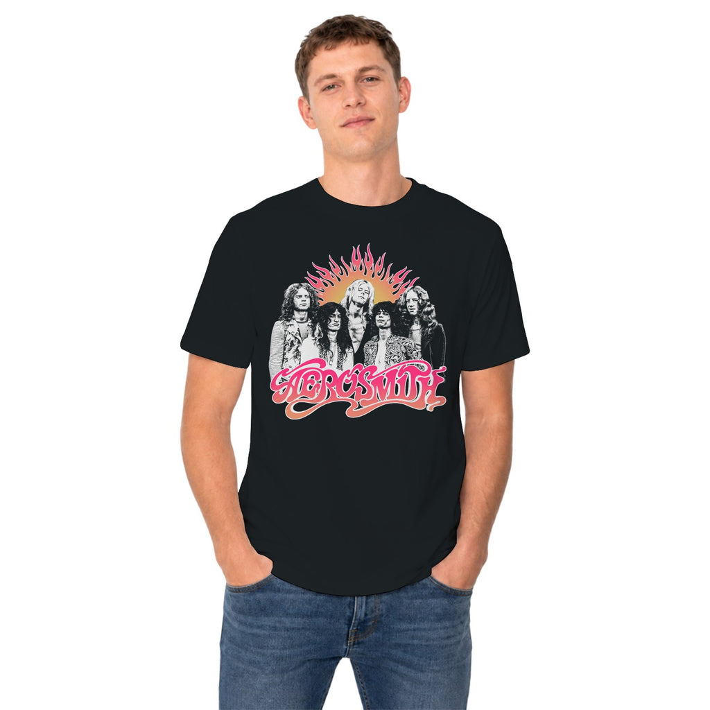Aerosmith Retro Band Logo Men's T-shirt