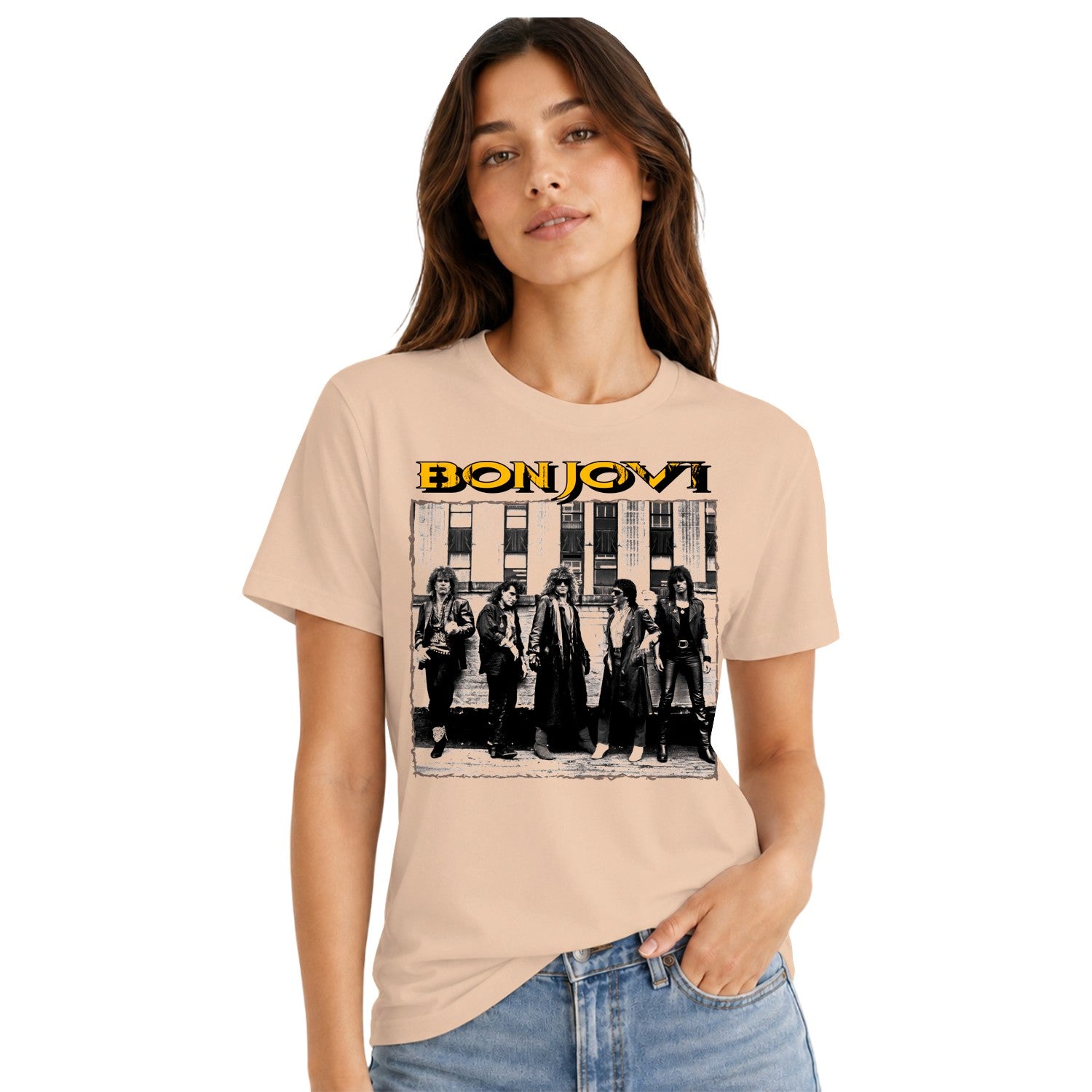 Bon Jovi Vintage Band Photo Women's T-shirt