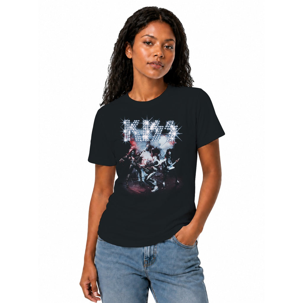 KISS Band Sparkle Logo Women's T-shirt