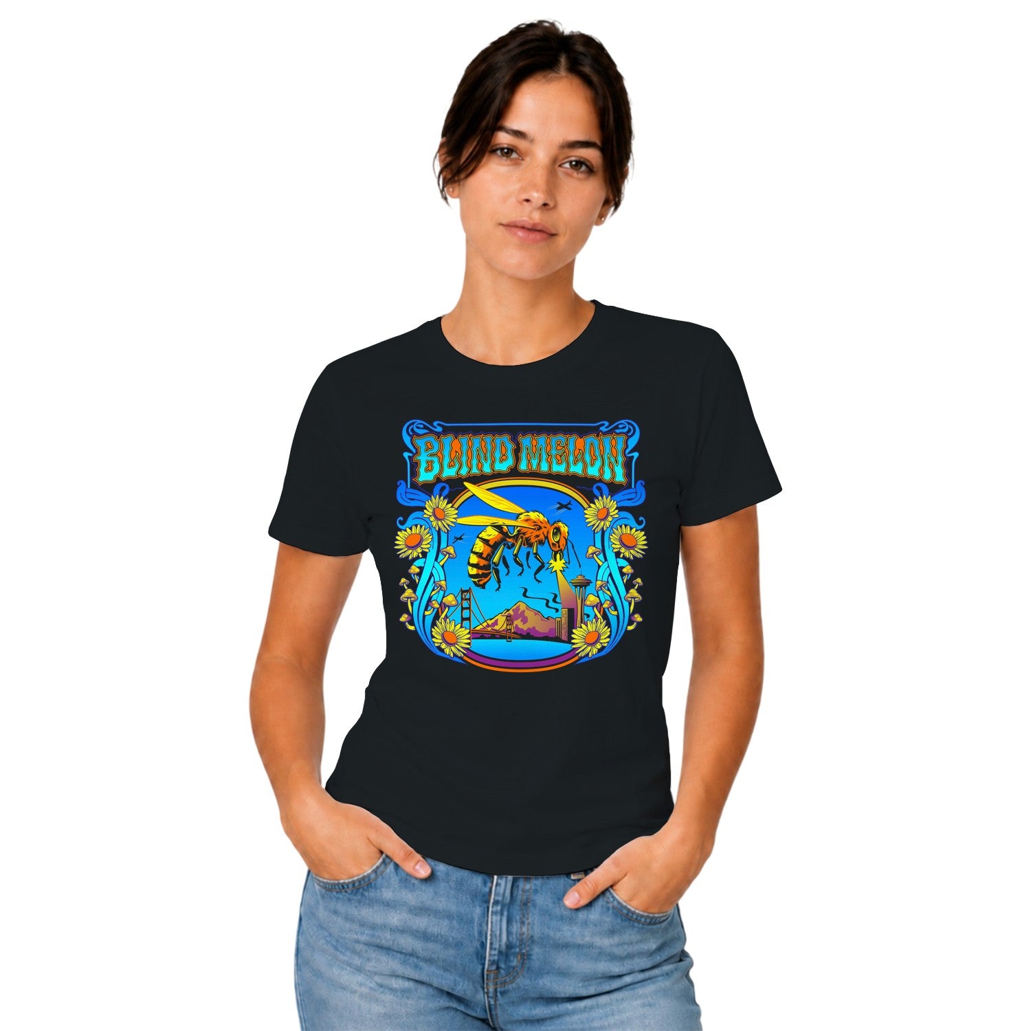 Blind Melon Psychedelic Bee Women's T-shirt
