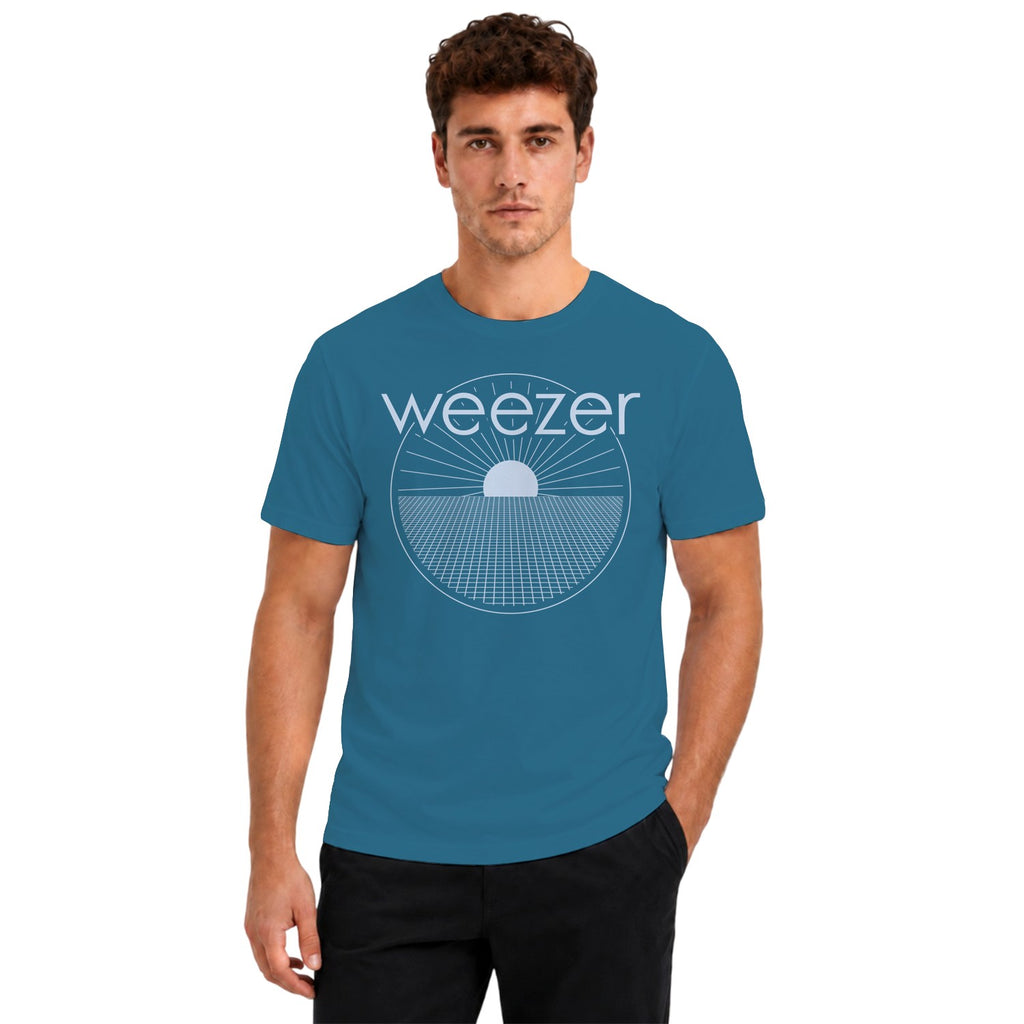 Weezer Retro Sunrise Grid Circle Men's T-shirt