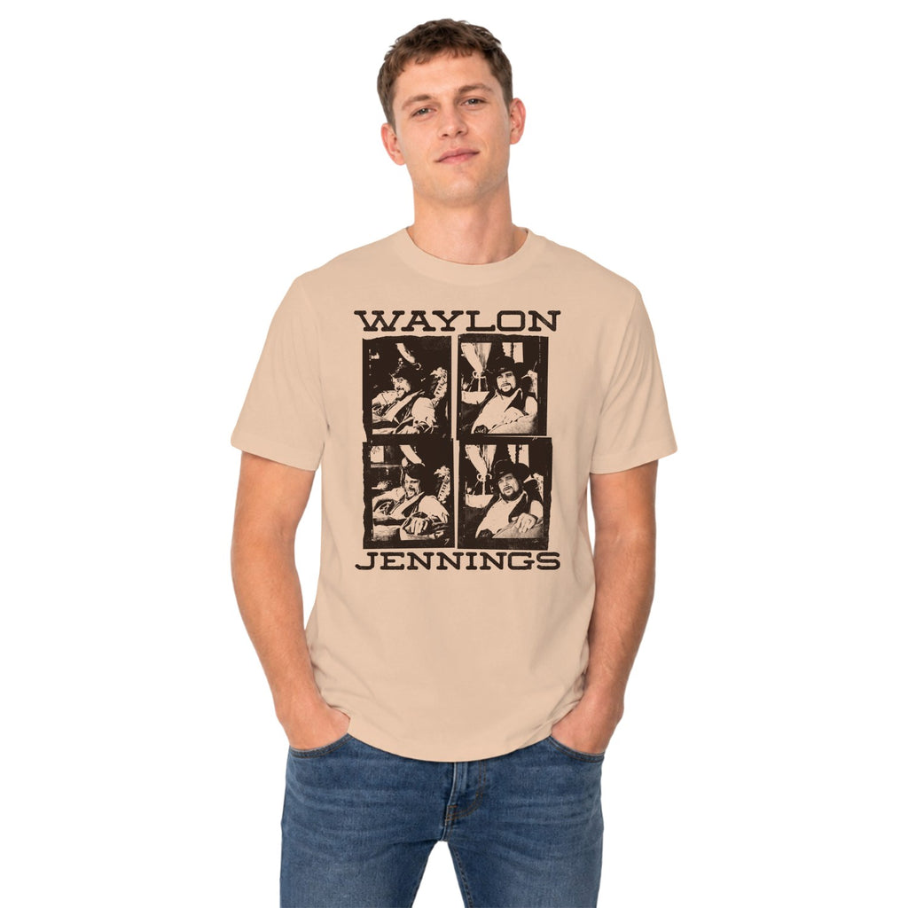 Waylon Jennings Vintage Music Portrait Men's T-shirt