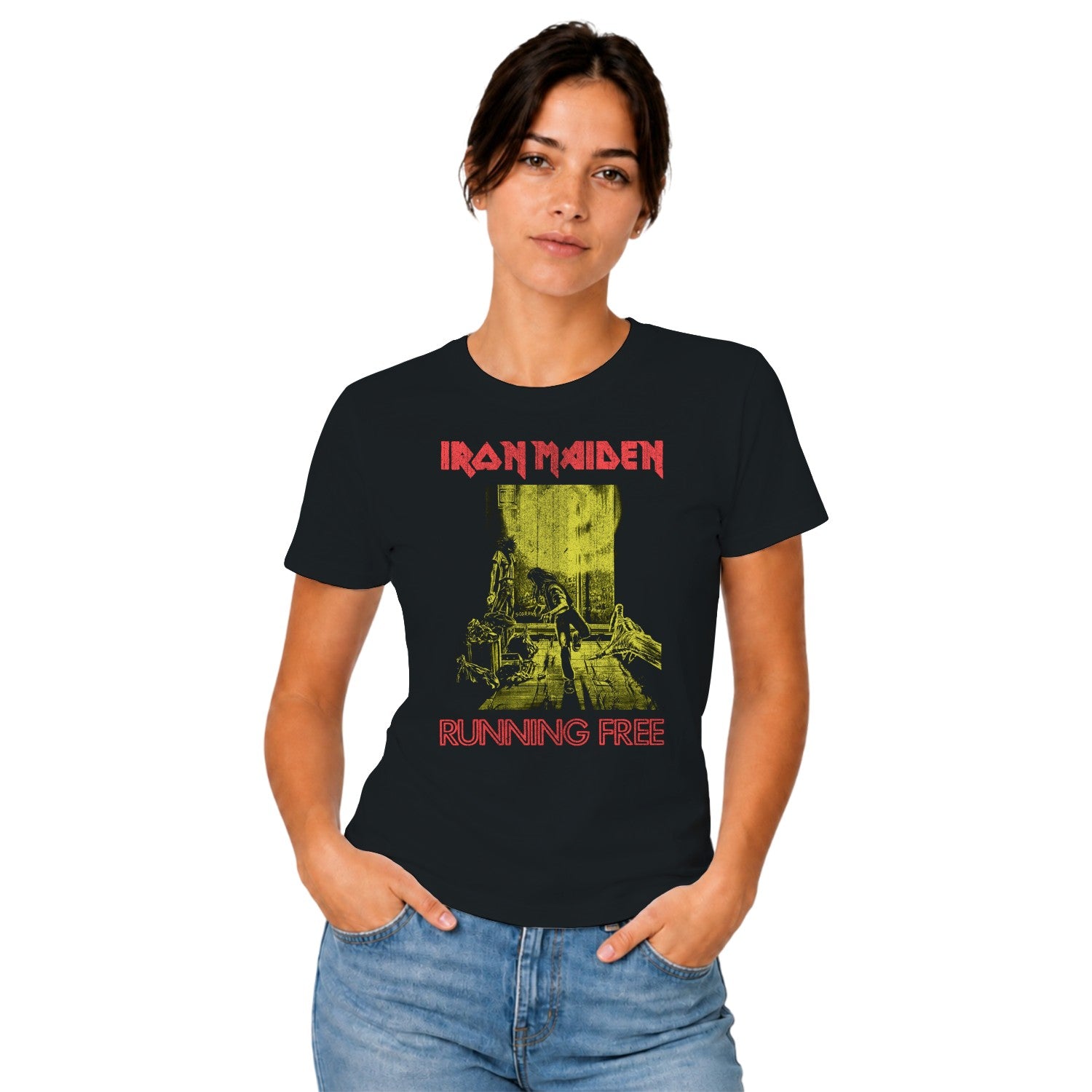 Iron Maiden Running Free Vintage Art Women's T-shirt