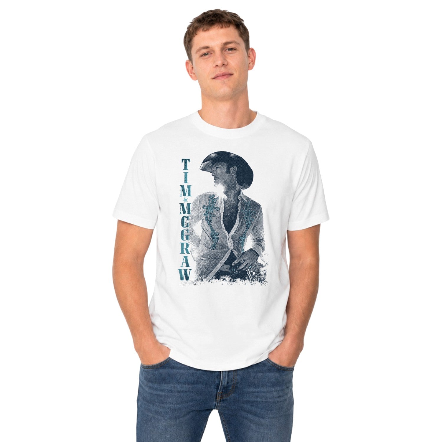 Tim McGraw Western Embroidered Men's T-shirt