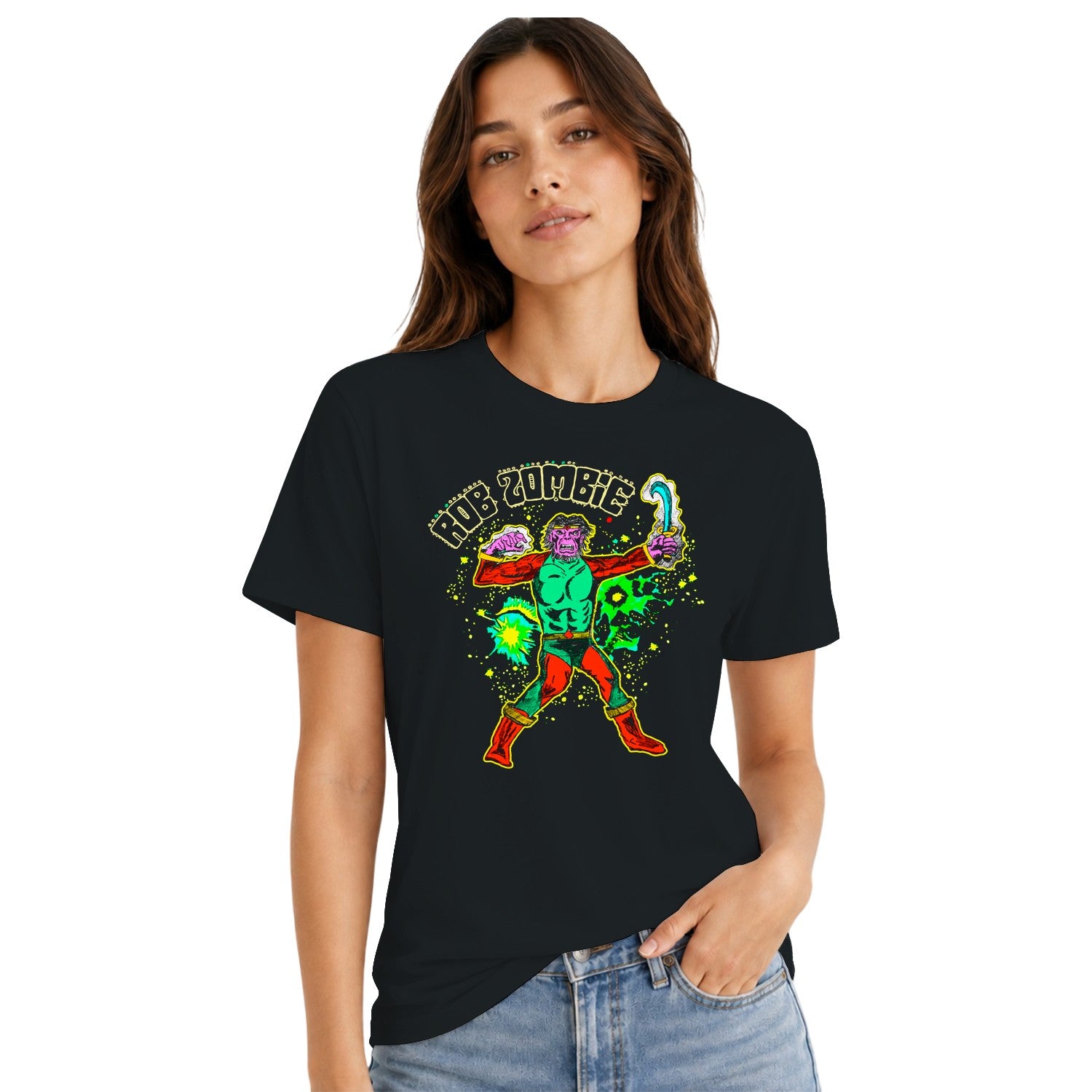 Rob Zombie Retro Comic Art Women's T-shirt