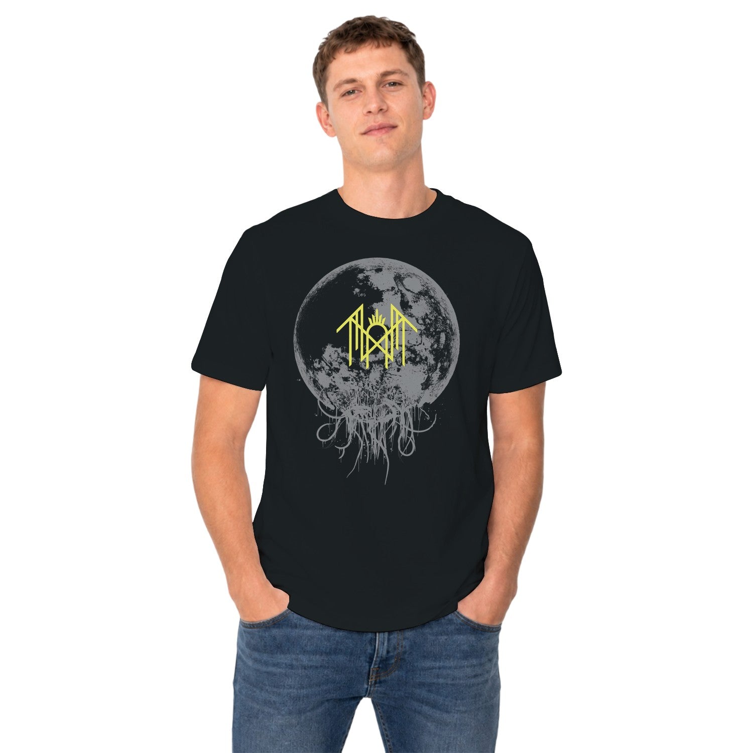 Men's T-shirt Geometric Moon Roots Minimalist Design
