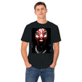 Red Tribal Mask Men's T-shirt with Hood