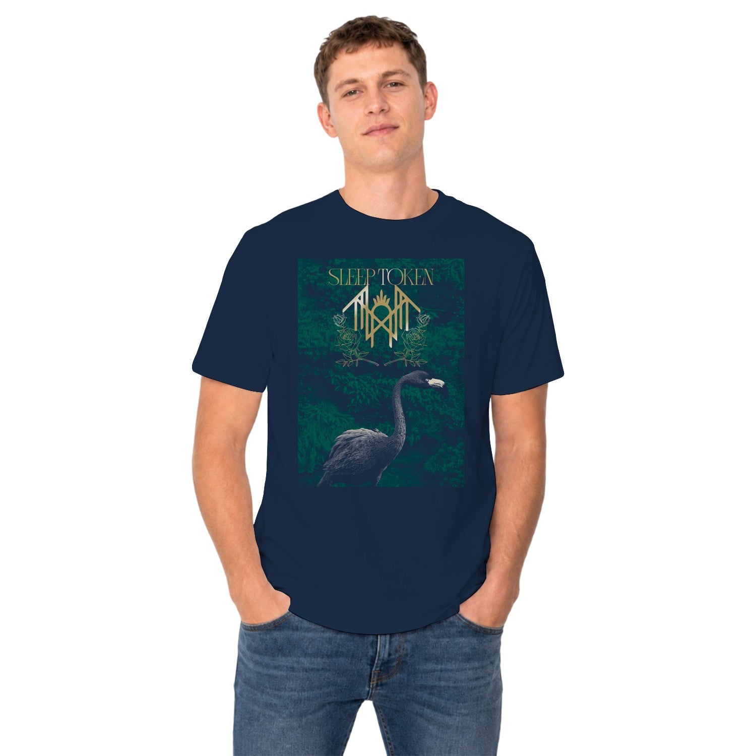 Sleep Token Flamingo Rose Emblem Men's T-shirt
