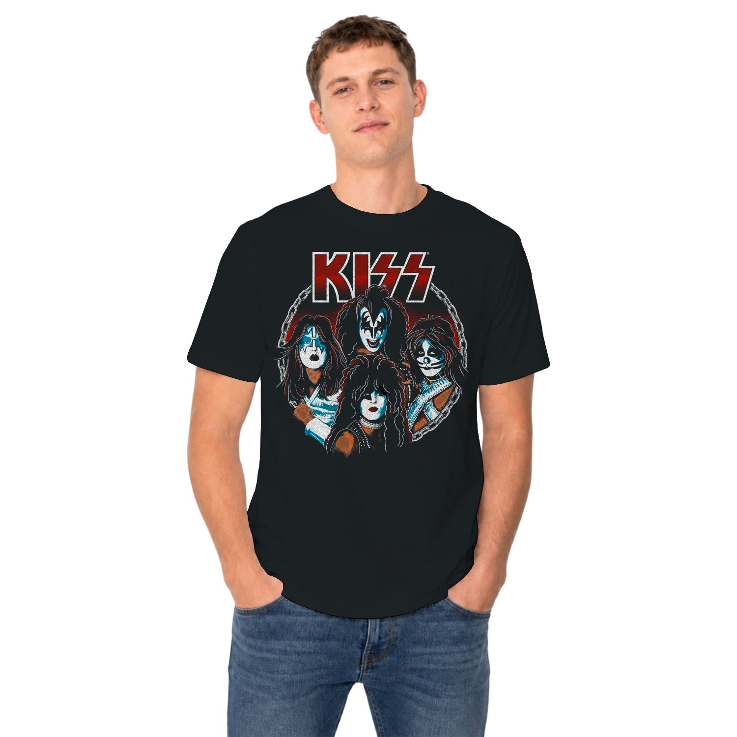 KISS Band Classic Face Makeup Art Men's T-shirt