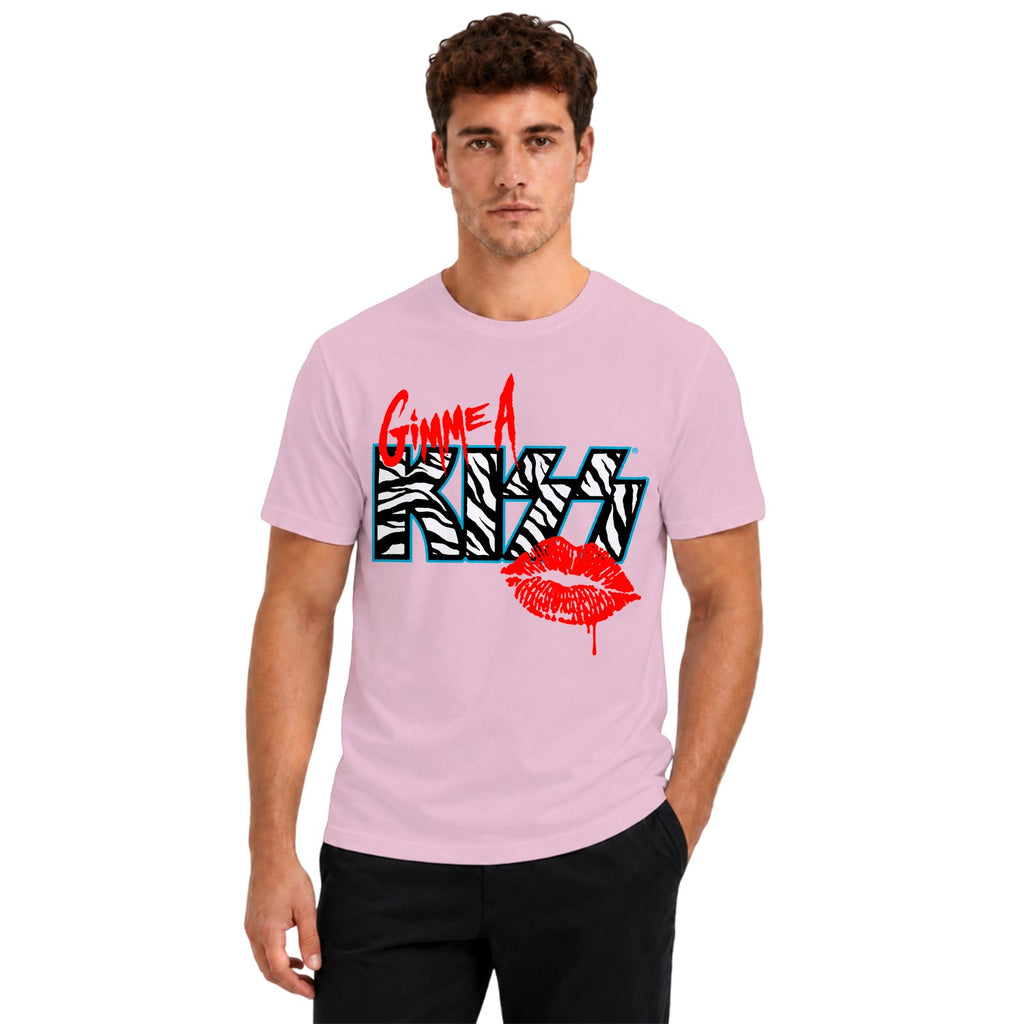 Gimme A KISS Zebra Print Men's T-shirt
