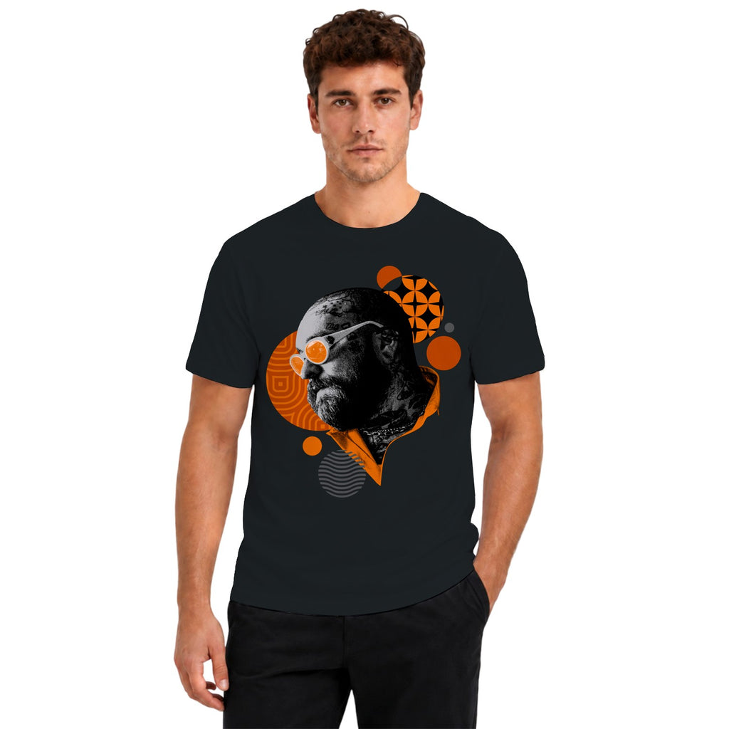 Tattooed Man Geometric Retro Circles Men's T-shirt