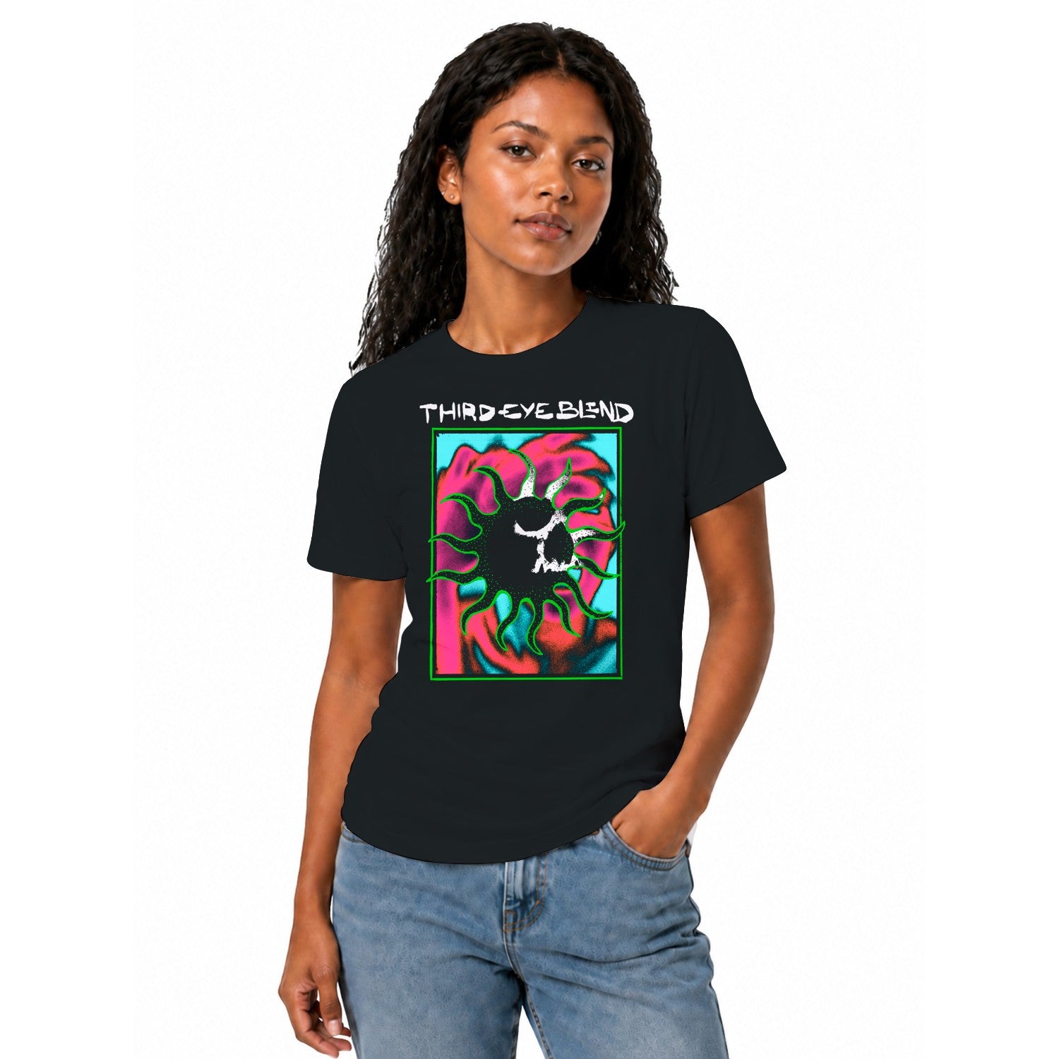Third Eye Blend Psychedelic Skull Women's T-shirt