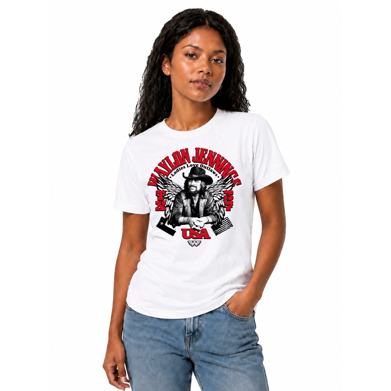 Waylon Jennings USA TX Legend Women's T-shirt