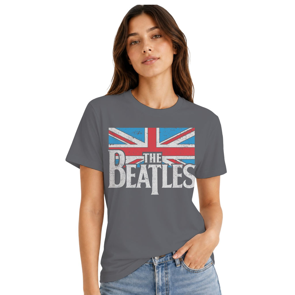Women's T-shirt - The Beatles Logo & Union Jack