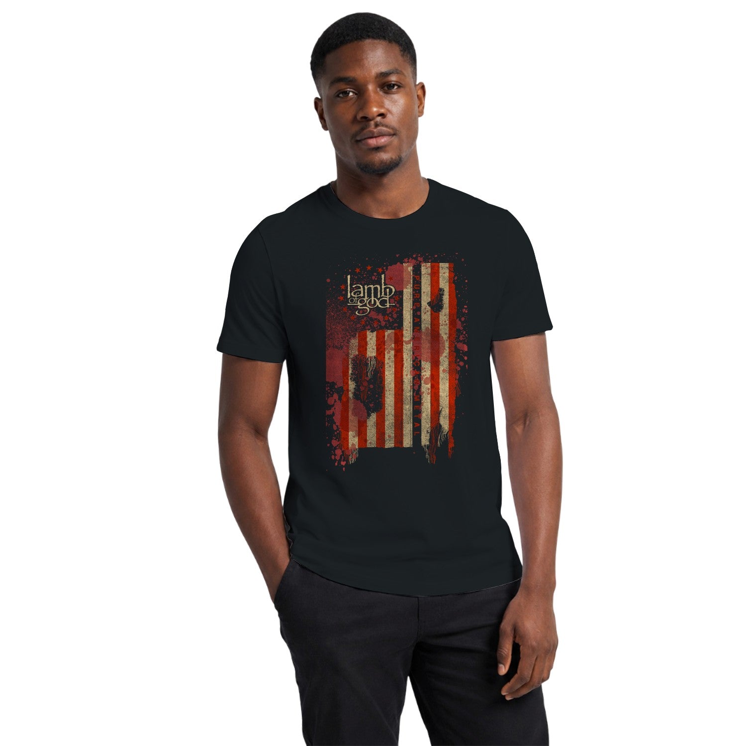 Lamb of God Pure American Metal Men's T-shirt