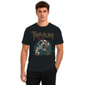 Men's T-shirt with Trivium Skull and Flowers Design