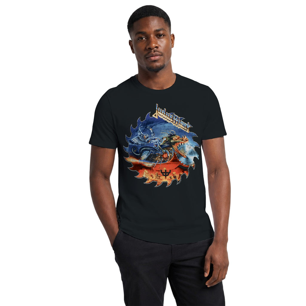 Judas Priest Metal Monster Sawblade Art Men's T-shirt