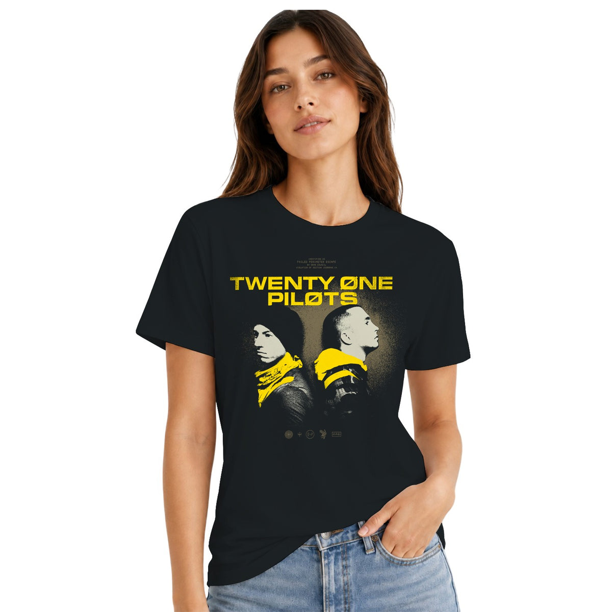 TWENTY ØNE PILØTS Yellow Duo Portrait Women's T-shirt
